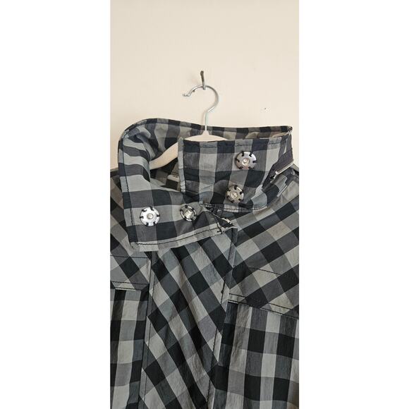 My Anorak Water Resistant Jacket, Elegant Black & Silver Check, S XS - Picture 4 of 10